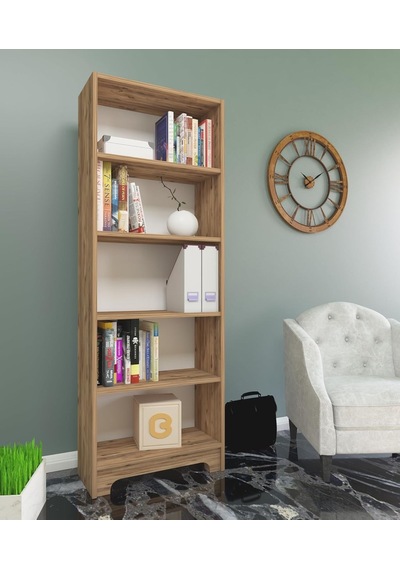 Nur Mobilya Eylül 5 Raflı Kitaplık, Atlantikçam, 170x60x20 Cm Çok Renkli Nur Mobilya Eylül 5 Raflı Kitaplık, Atlantikçam, 170x60x20 Cm Çok Renkli