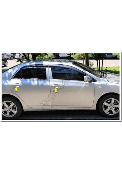 Markadan Toyota Corolla Uyumlu Krom Kapı Kolu 2002-2007 4 Kapı  Paslanmaz