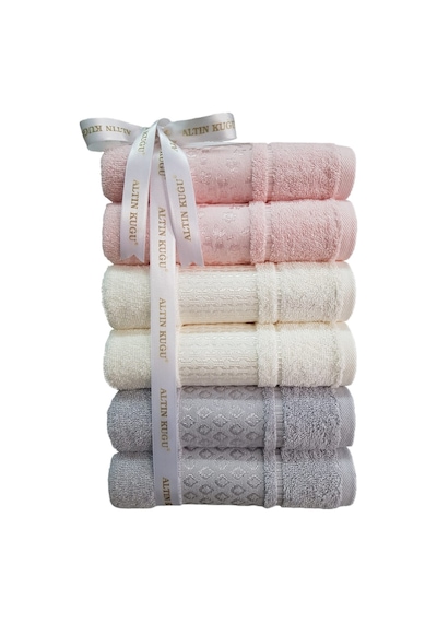 Camellia Blossom Havlu 6 Adet Krem