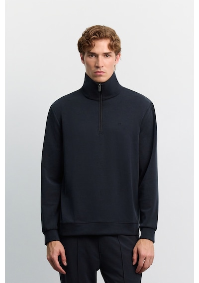 Avva Erkek Siyah Dik Yaka Fermuarlı Modal Karışımlı Soft Touch Regular Fit Sweatshirt A62y1271 Avva Erkek Siyah Dik Yaka Fermuarlı Modal Karışımlı Soft Touch Regular Fit Sweatshirt A62y1271