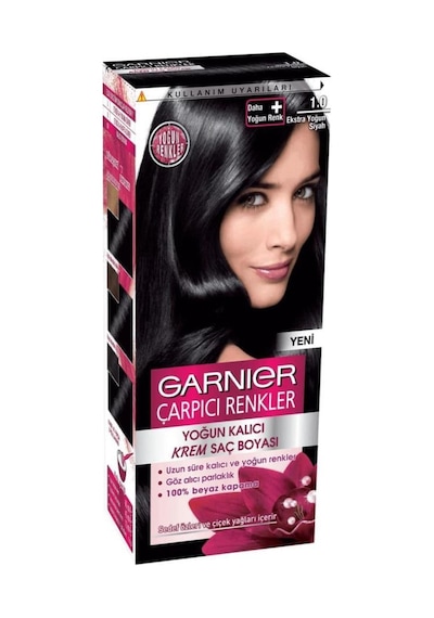 Garnier Çarpıcı Renkler Krem Saç Boyası - 1.0 Ekstra Yoğun Siyah