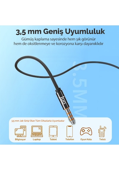 Juo 3.5mm Jack Girişli Mikrofonlu Kablolu Kulak İçi Kulaklık -