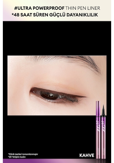 Missha Su , Ter Ve Yağlanmaya Dayanıklı , 48 Saate Kadar Kalıcı Ultra Powerproof Thin Pen Liner Brown