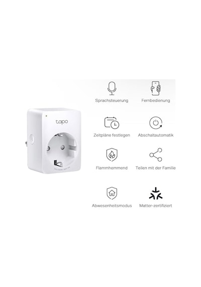 Tapo P100, Akıllı Mini Wi-fi Soketi, Alexa Ve Google Home İle Çalışır, Uzaktan Kontrol, Cihaz Paylaşımı, Hub Gerekmez, 1-pack