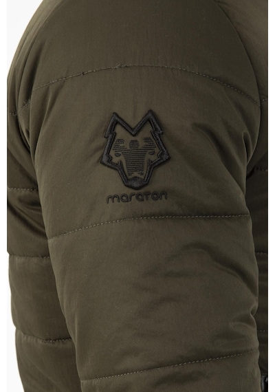 Maraton Sportswear Regular Erkek Kapşonlu Uzun Kol Basic Haki Mont 21264-haki Haki