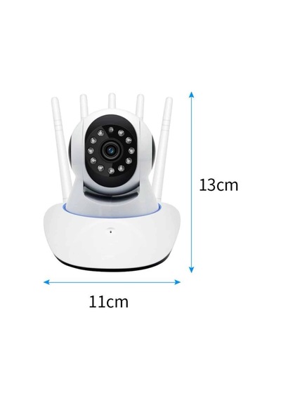 Mey İthalat Led Aydınlatmalı 5 Antenli Motorlu 1080p Wifi Kamera Sensörlü Renkli
