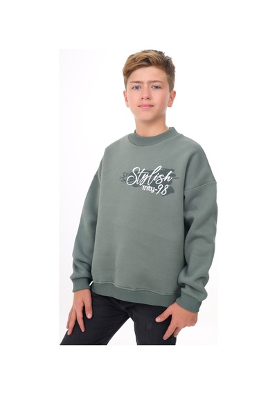Toontoy Erkek Çocuk Baskılı Sweatshirt Yeşil