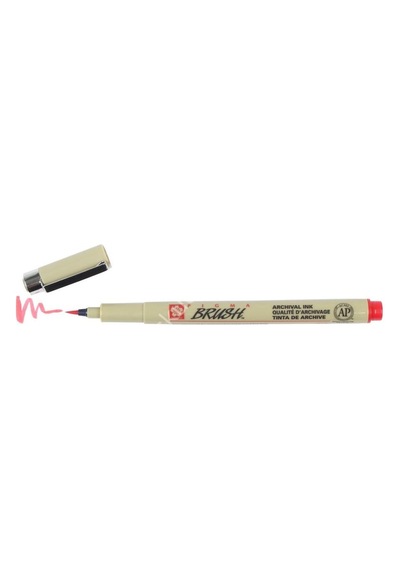 Sakura Pigma Brush Pen Fırça Uçlu Kalem Kırmızı