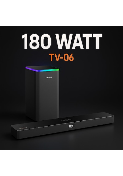 Hepu Hp-tv06 180w Soundbar + Subwoofer Ses Sistemi 80w Soundbar + 100w Subwoofer