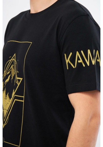 Zueofficial Erkek Siyah Regular Fit Günlük T-shirt Siyah-66544