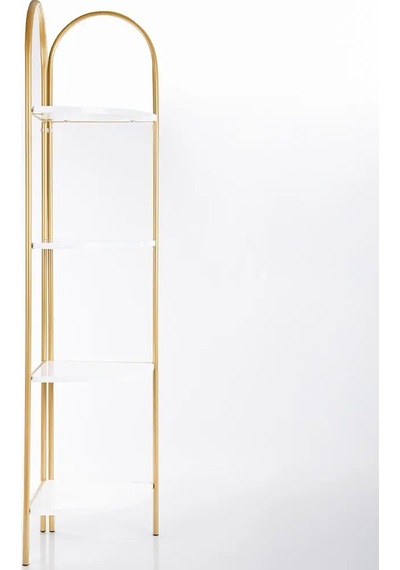 Artemis Gold Metal 4 Katlı Dekoratif Raf Gold