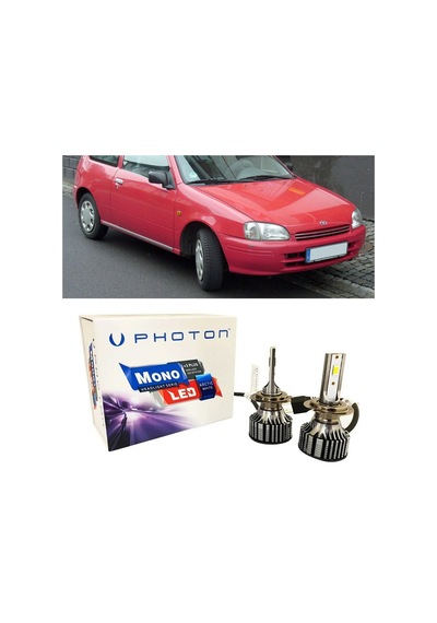 Toyota Starlet Led Xenon Uzun+kısa Far Ampulü H4 Mono Yeni Seri Beyaz