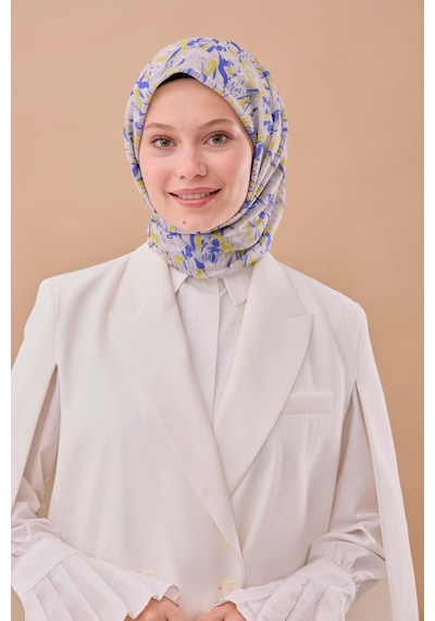 Silk Home Soft Eşarp 73091-11 Gümüş, Morcivert, Asit