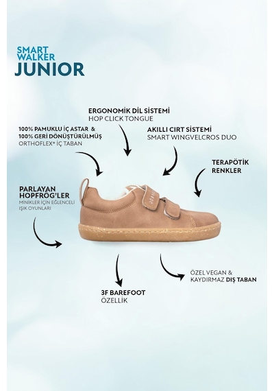 Smart Walker Junior Kahverengi Meşe Barefoot Çocuk Ayakkabı-kahverengi Meşe
