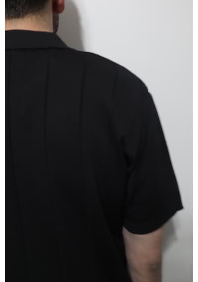 Santa Dmctekstil Erkek 2500 Çizgili Spor Kesim Rahat Kalıp Polo Yaka Battal Triko T-shirt Siyah Santa Dmctekstil Erkek 2500 Çizgili Spor Kesim Rahat Kalıp Polo Yaka Battal Triko T-shirt Siyah