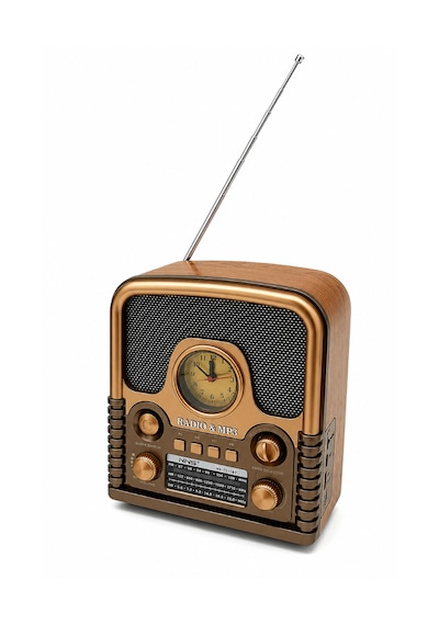 Retro Bluetooth Hoparlör Radyo Fm Am Sw Radyo Bluetooth 5.0 Tf Kart Usb Destekli Ahşap Nostaljik Tasarım Taşınabilir Kablosuz Speaker