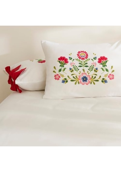 Home Elsa%100 Pamuk 2&apos Li Yastık Kılıfı Pudra Açik Mavi
