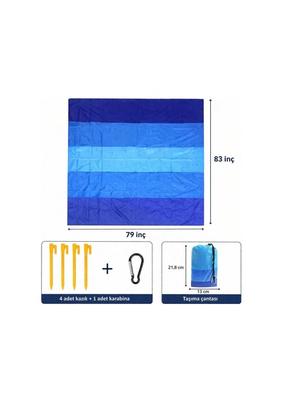 Ayrex Plaj Battaniyesi, Kum Geçirmez Plaj Paspası 200,6 Cm X 210,8 Cm / 2-8 Yetişkin İçin Su Geçirmez Hızlı Kuruy Diğer