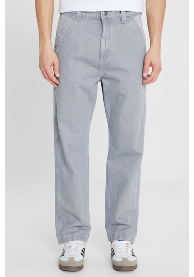Lee Pamuk Relaxed Straight Fit Cepli Jean Kot Denim Pantolon Gri