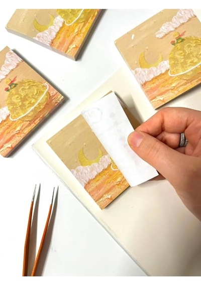 Küçük Prens Temalı Sarı Gezegen Ve Bulut Desenli Postit/post-it/yapışkanlı Not Kağıdı/sticky Note