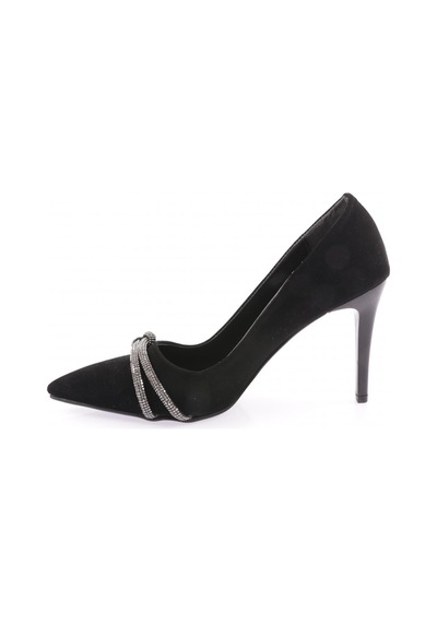 Dgn Kn-02-23y Kadin Silver Taşli Bantli Abiye Ayakkabi KN-02-1563-R1700 Siyah