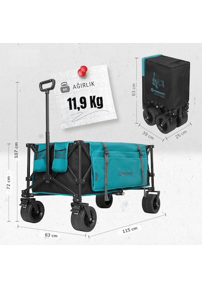 Fundango Folding Wagon Deluxe Xl Premium Katlanır Vagon Araba