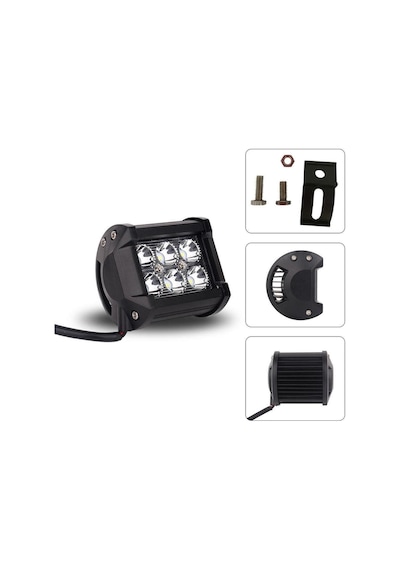 18w 6 Led Off Road Araç Motosiklet Led Sis Far Aydınlatma 1 Adet