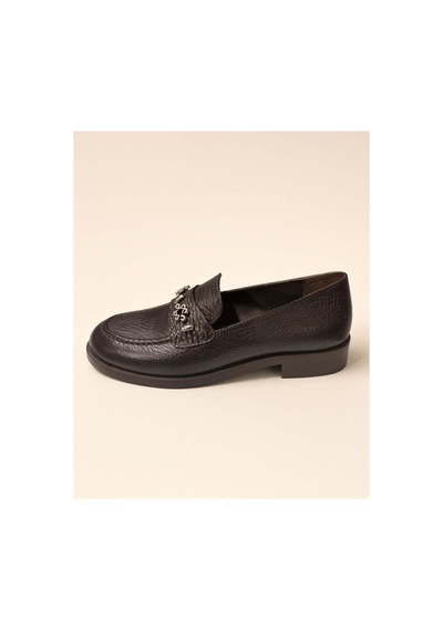 37brandshoes Koyu Mocha Dokulu Deri Mokasen Kahverengi Kahverengi