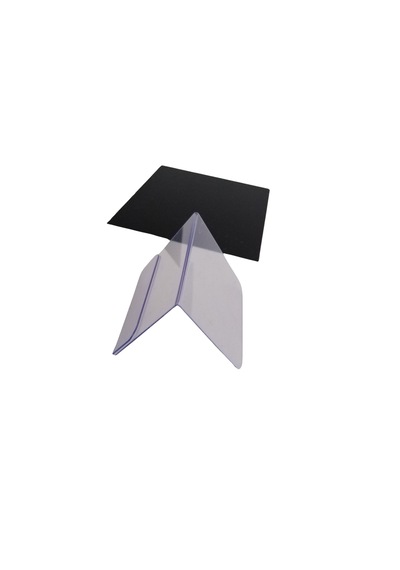 10 Ad Silinebilir Karatahta Siyah Etiket Stand 10x10 Cm Açılı