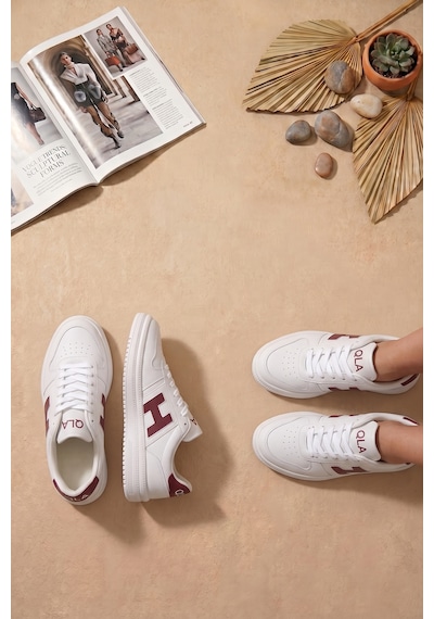 Ayakkabı Fuarı Elit Asqla1457 Kadın Klasik Sneaker Beyaz