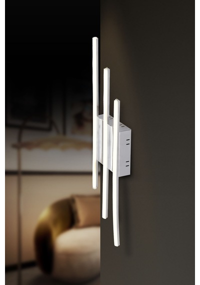 Pl 06 3 Model Krom 3 Renkli Salon Ve Oturma Odası İçin İdeal Alüminyum Avize, 15x65 Krom