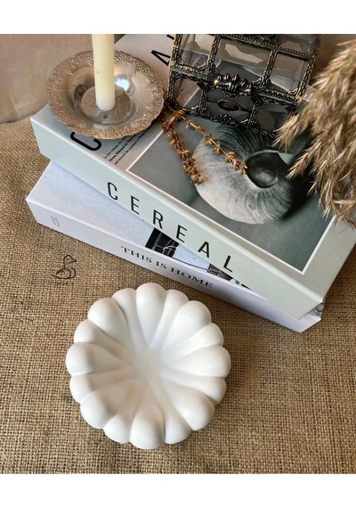 Bubble Görünümlü Taş Tozu Dekoratif Tabak/kase 13-7 Cm 2 Li