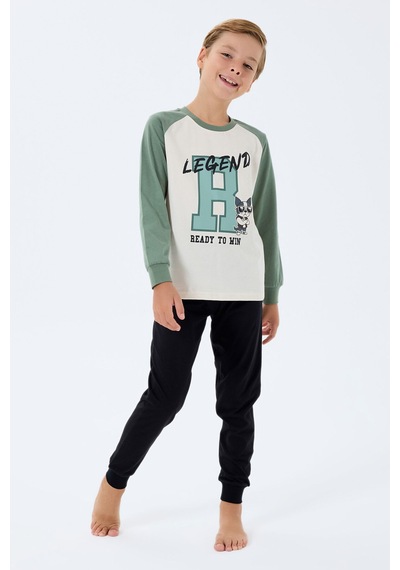 Rolypoly Erkek Çocuk Beyaz Pijama Takım Rp3745-c-v2 Beyaz-01