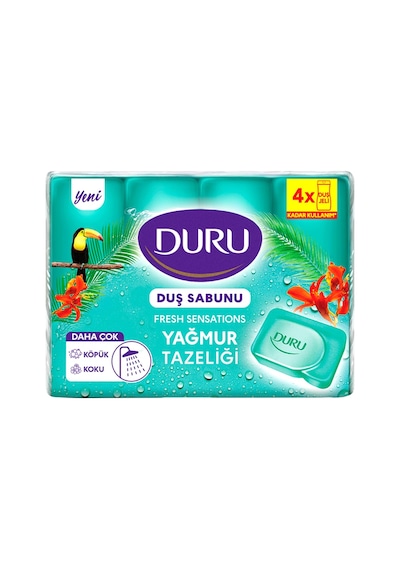 Duru Fresh Sensations Yağmur Ormanı Sabun, 150 Gramx4 Acı Badem