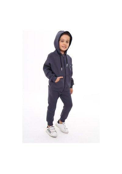 Toontoy Kids Toontoy Erkek Çocuk Nakışlı Eşofman Takım Füme