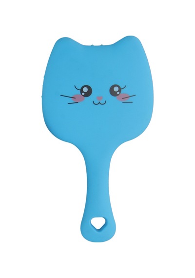 Beauty Kids Kitty Puf Açma Tarama Saç Fırçası Mavi