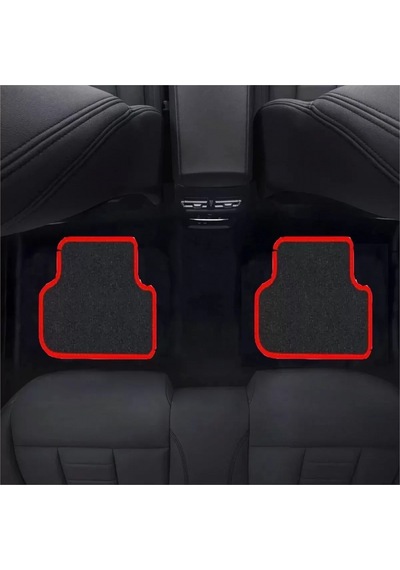 Audi A8 2010-2017 Siyah Halı Kırmızı Kenar Petek Topuk