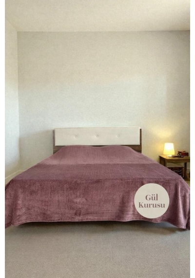 Welsoft Çift Kişilik Battaniye 200x220 Cm Gül Kurusu Gül Kurusu
