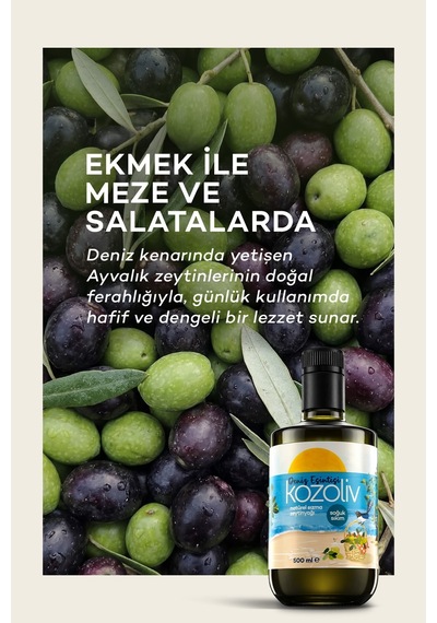 Kozoliv Soğuk Sıkım Natürel Sızma Zeytinyağı Deniz Esintisi 500 ML