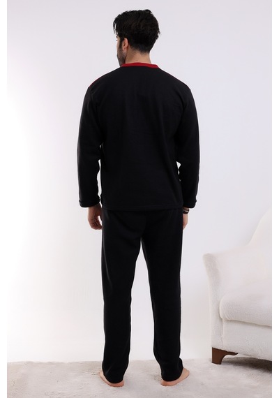 Wordex Falkon 7204 Polar Kışlık Erkek Ev Pijama Takımı Uyku Takımı Siyah Wordex Falkon 7204 Polar Kışlık Erkek Ev Pijama Takımı Uyku Takımı Siyah