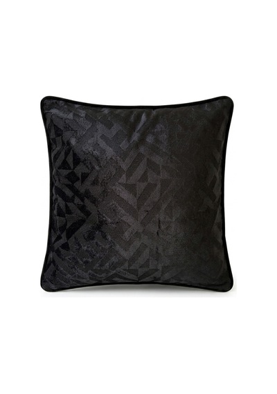 "etnika" Kadife Dokulu Kırlent Kılıfları - 45x45 Siyah
