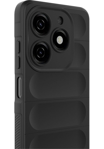 İnfinix Hot 40i Kılıf Esnek Tpu Oyuklu Arka Yüzey Tasarımlı Tuva Etnik Silikon Kapak - Lacivert