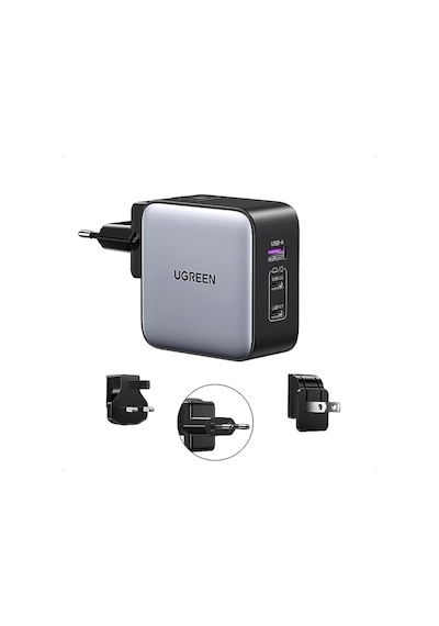Ugreen 65w Gan 3 Portlu Seyehat Hızlı Şarj Cihazı , 90409