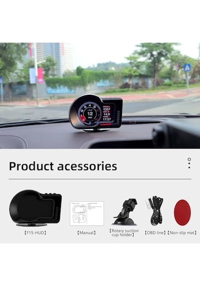F15 Hud Obd Obd2 Dijital Kilometre Rpm Su Sıcaklığı Basınç Hararet Araç Veri Ekranı Head Up Display