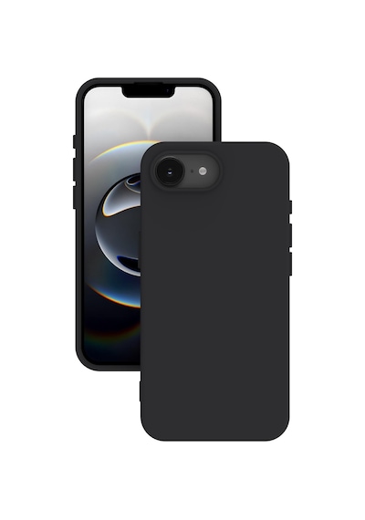 iPhone Uyumlu 16e Kılıf Kamera Korumalı Silikon Rubber Arka Kapak Siyah