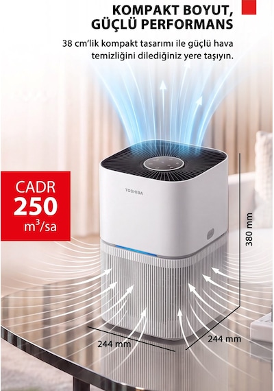 Toshiba Alerjen Karşıtı Beyaz Hava Temizleme Cihazı Purifier Tap-ye25fcıs W
