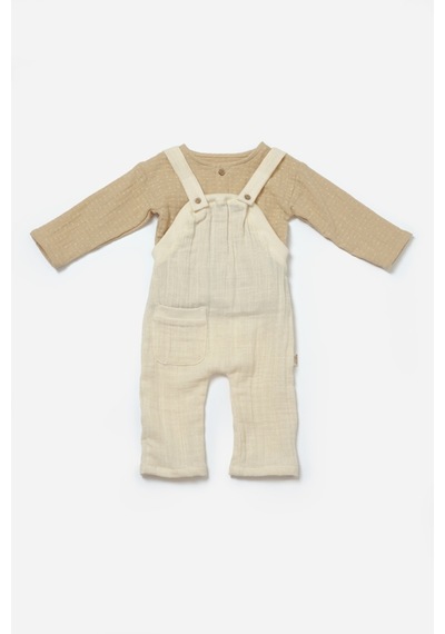 BabyCosy Organik Uzun Kollu Kazak & Salopet Seti Csym7045 001