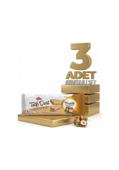 Afia Tatlı Dost Fındıklı Kakao Kremalı Gofret 3x140 Gr