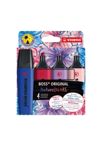 Stabilo Boss Nature Colors Wildflower Edition 4'lü Fosforlu Kalem Renkli