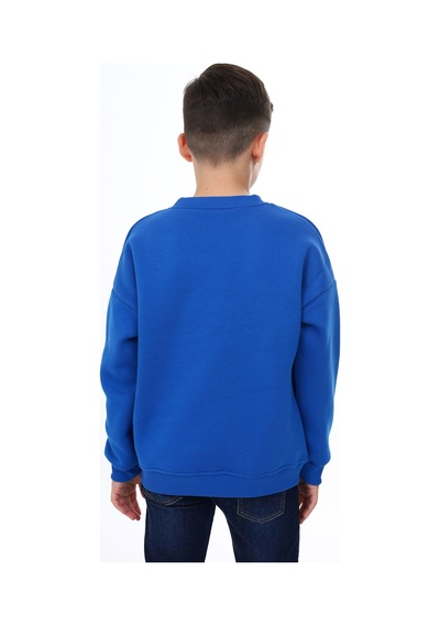 Toontoy Kids Toontoy Erkek Çocuk Oversize Bisiklet Yaka Düşük Omuz Baskılı Sweatshirt - 2 İplik Saks Toontoy Kids Toontoy Erkek Çocuk Oversize Bisiklet Yaka Düşük Omuz Baskılı Sweatshirt - 2 İplik Saks